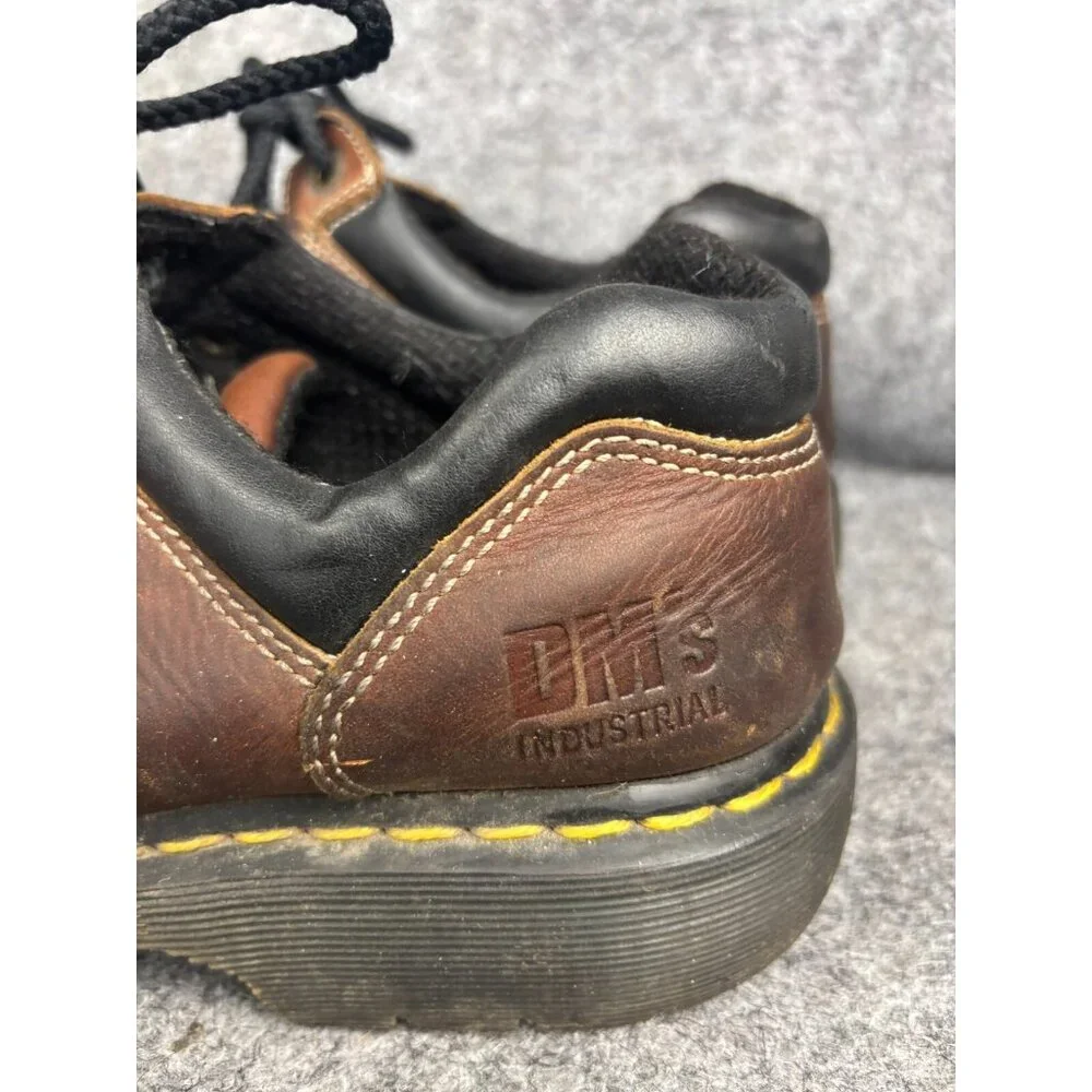 Dr. Doc Martens Industrial Steel Toe Safety Shoes Men's‎ 9 Brown Leather 1993